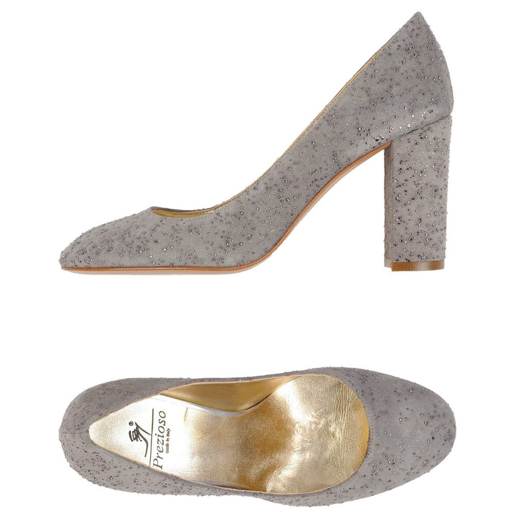 Prezioso Italian Suede block heels